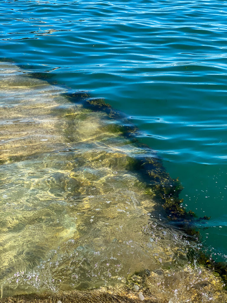Stone steps in the sea