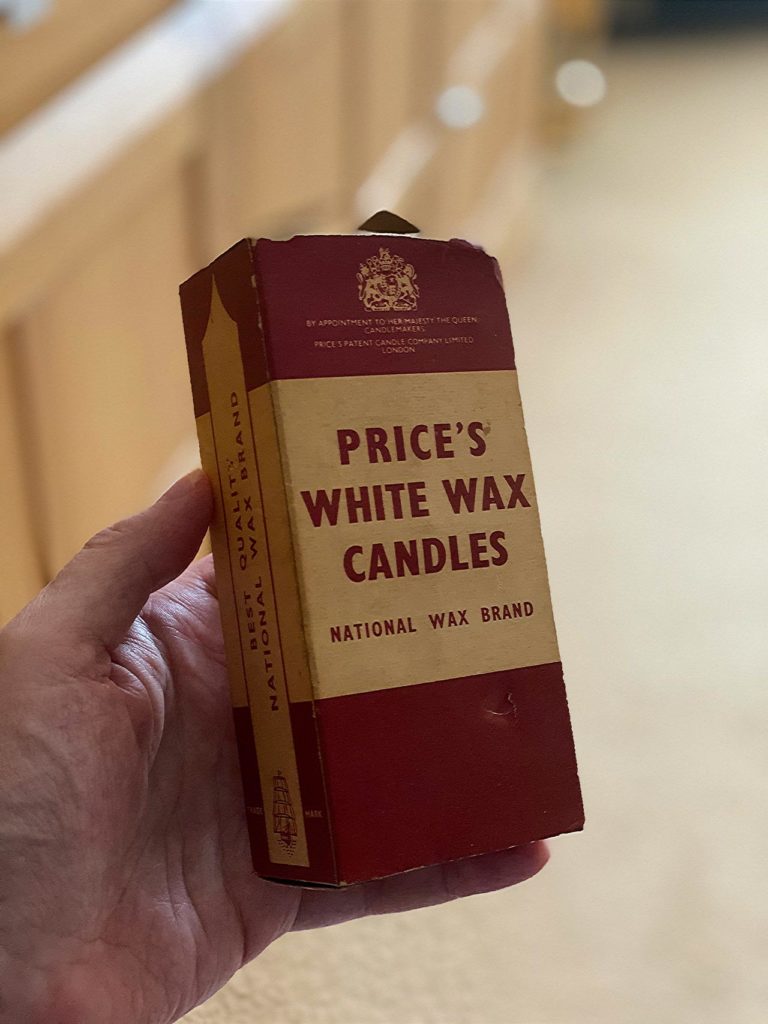 Price's white candles - old box