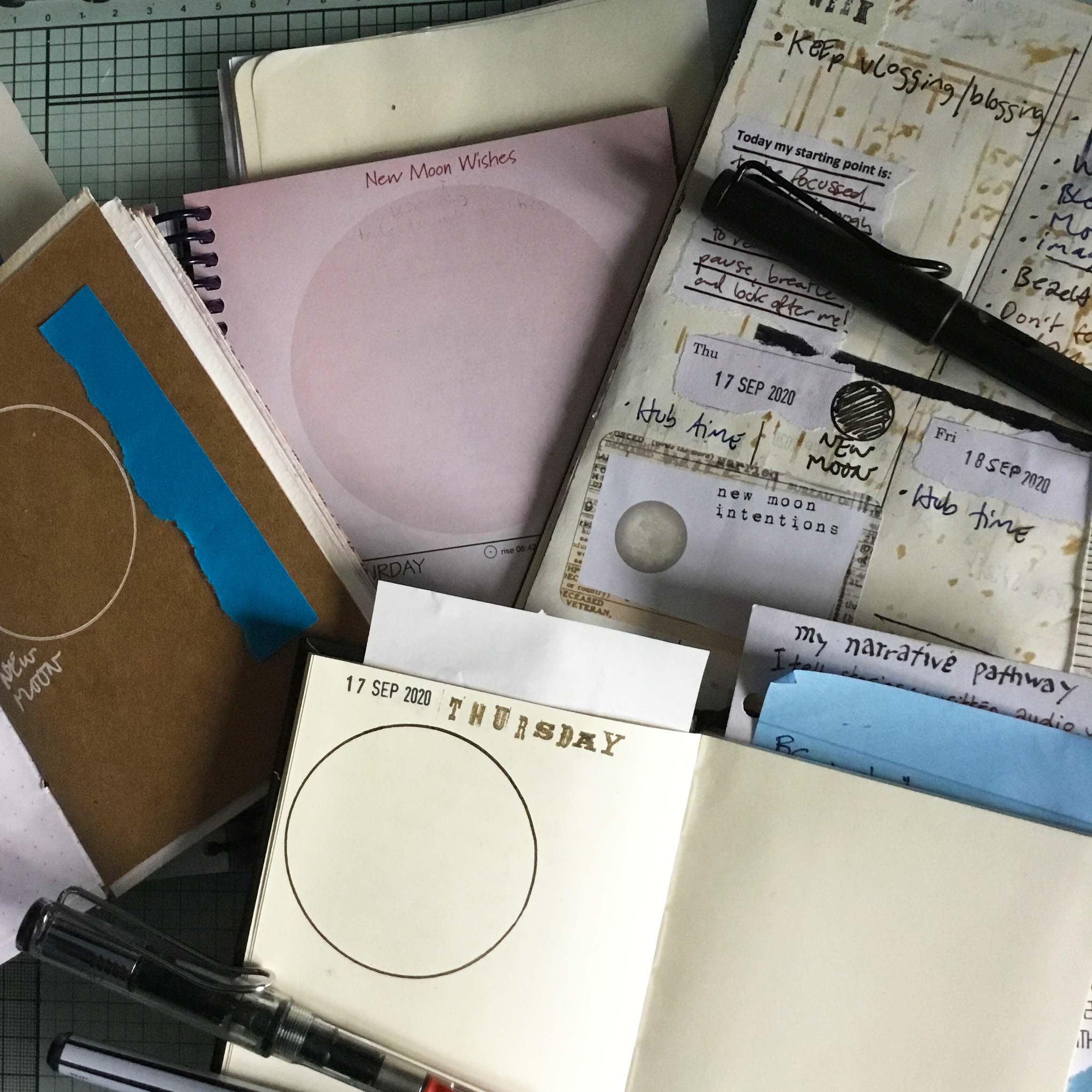 New Moon intentions in my journals