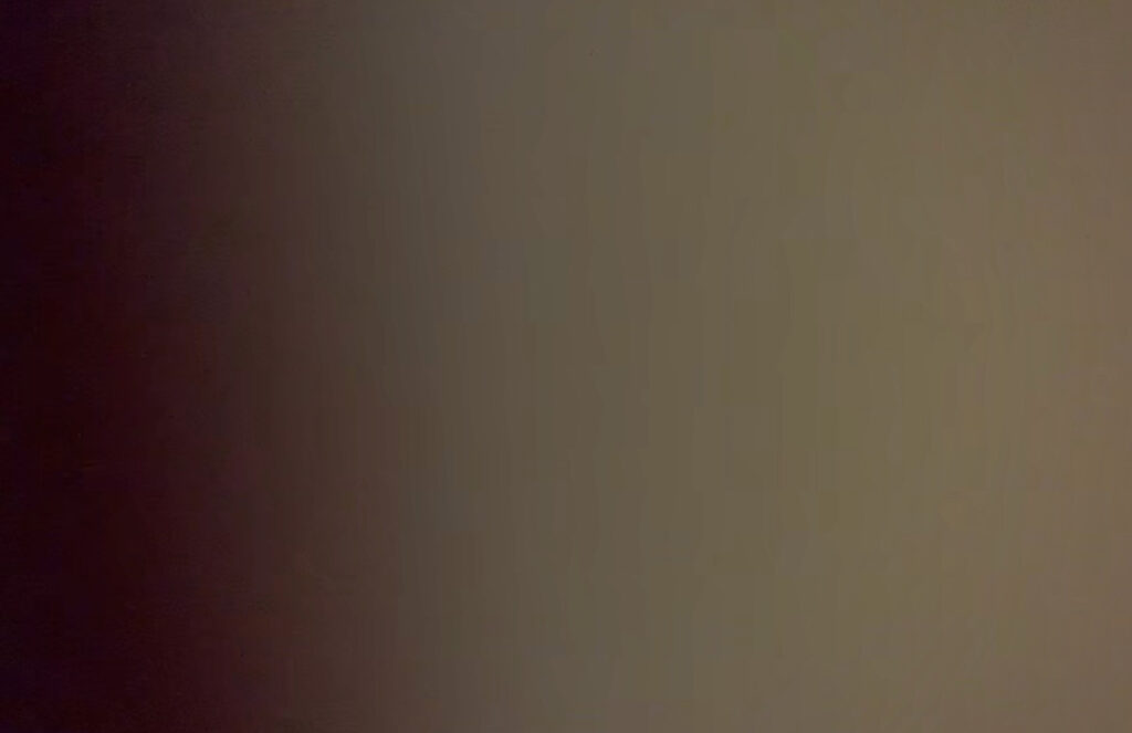 A gradient caused by something being placed in front of the camera