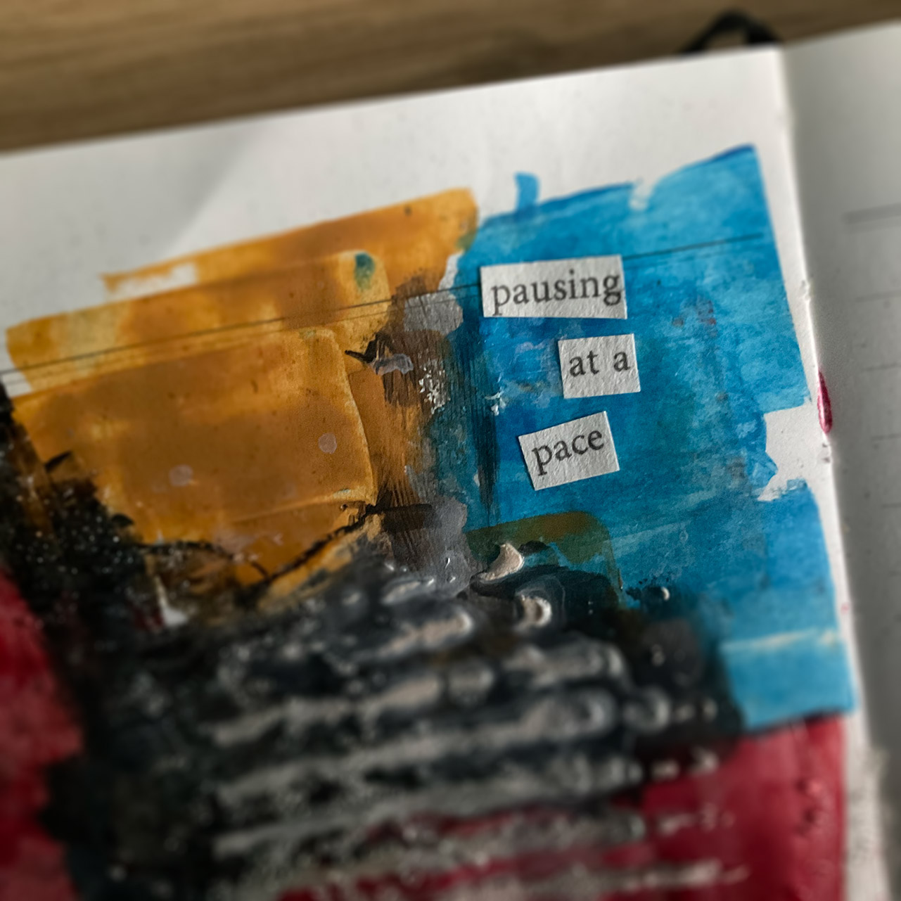 pausing at a pace - journal page