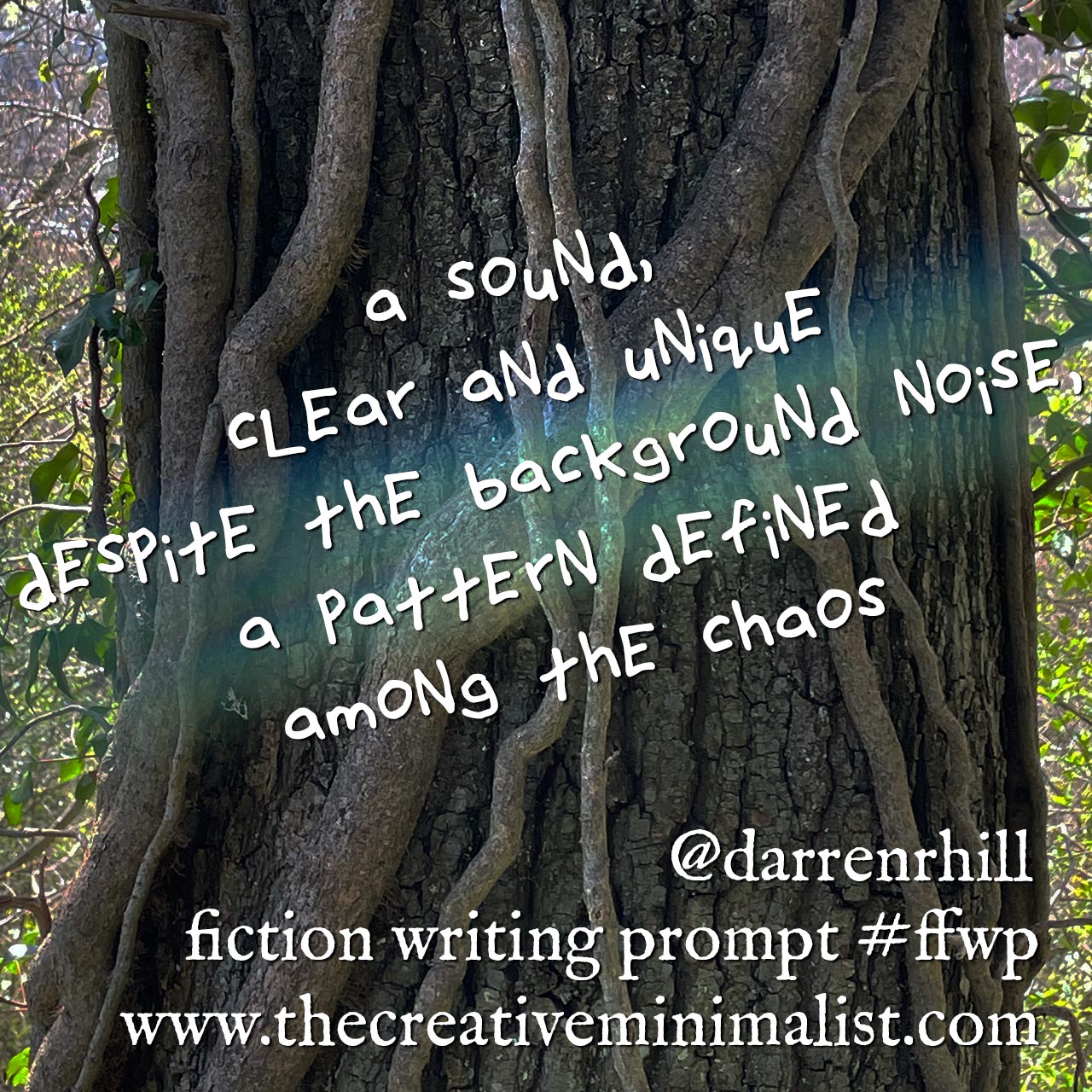 a sound, clear and unique despite the background noise, a pattern defined among the chaos fiction and journal writing prompt