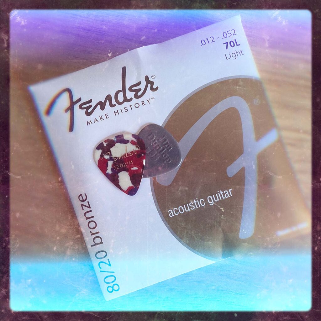 new fender guitar stings and a couple of guitar picks