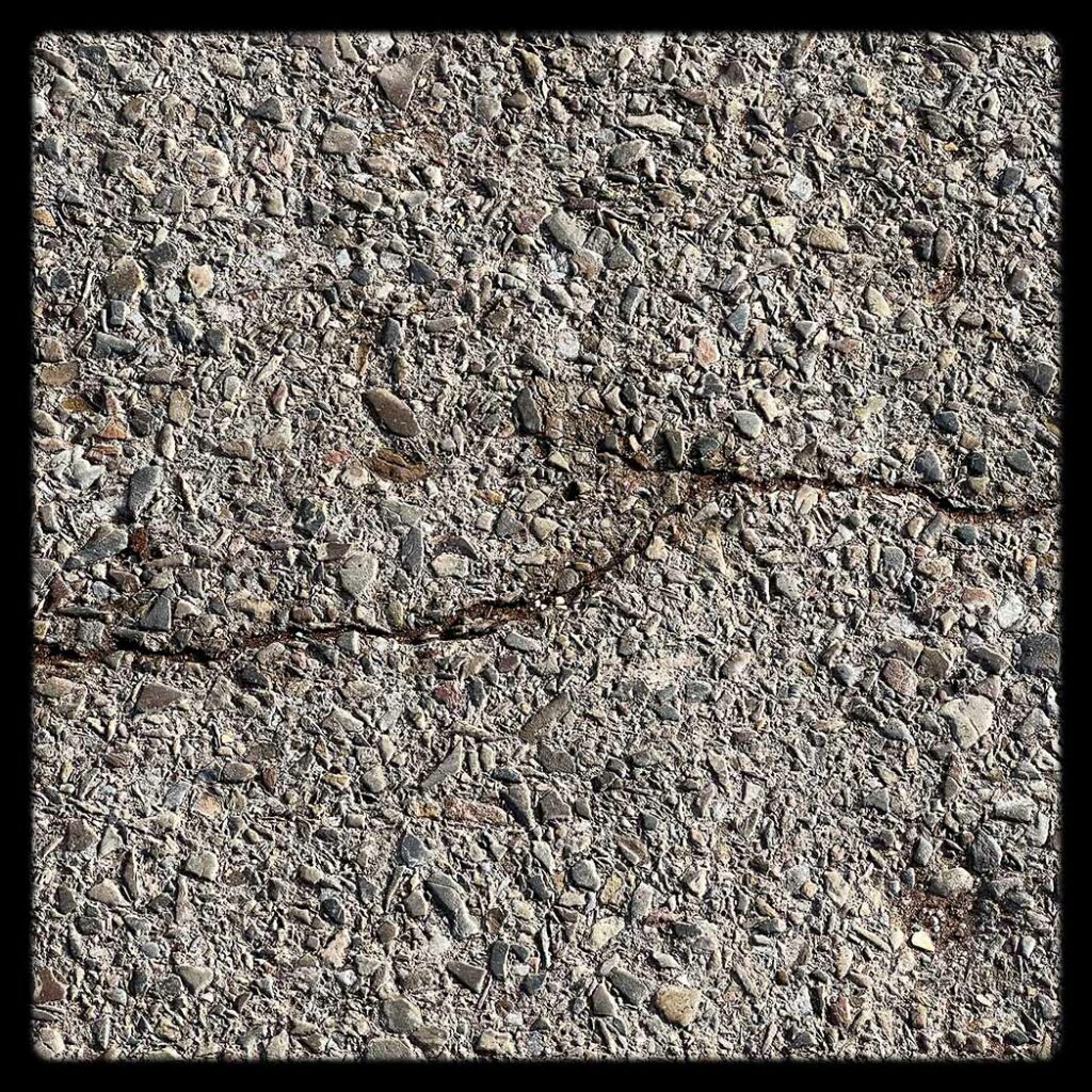 crack on the pavement