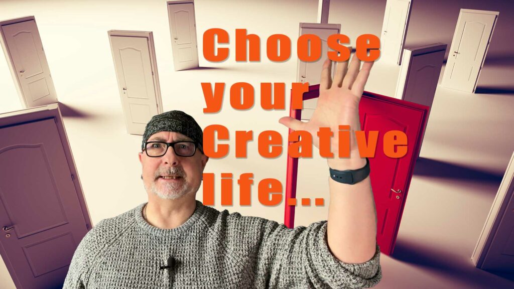 choose your creative life text with a picture of me